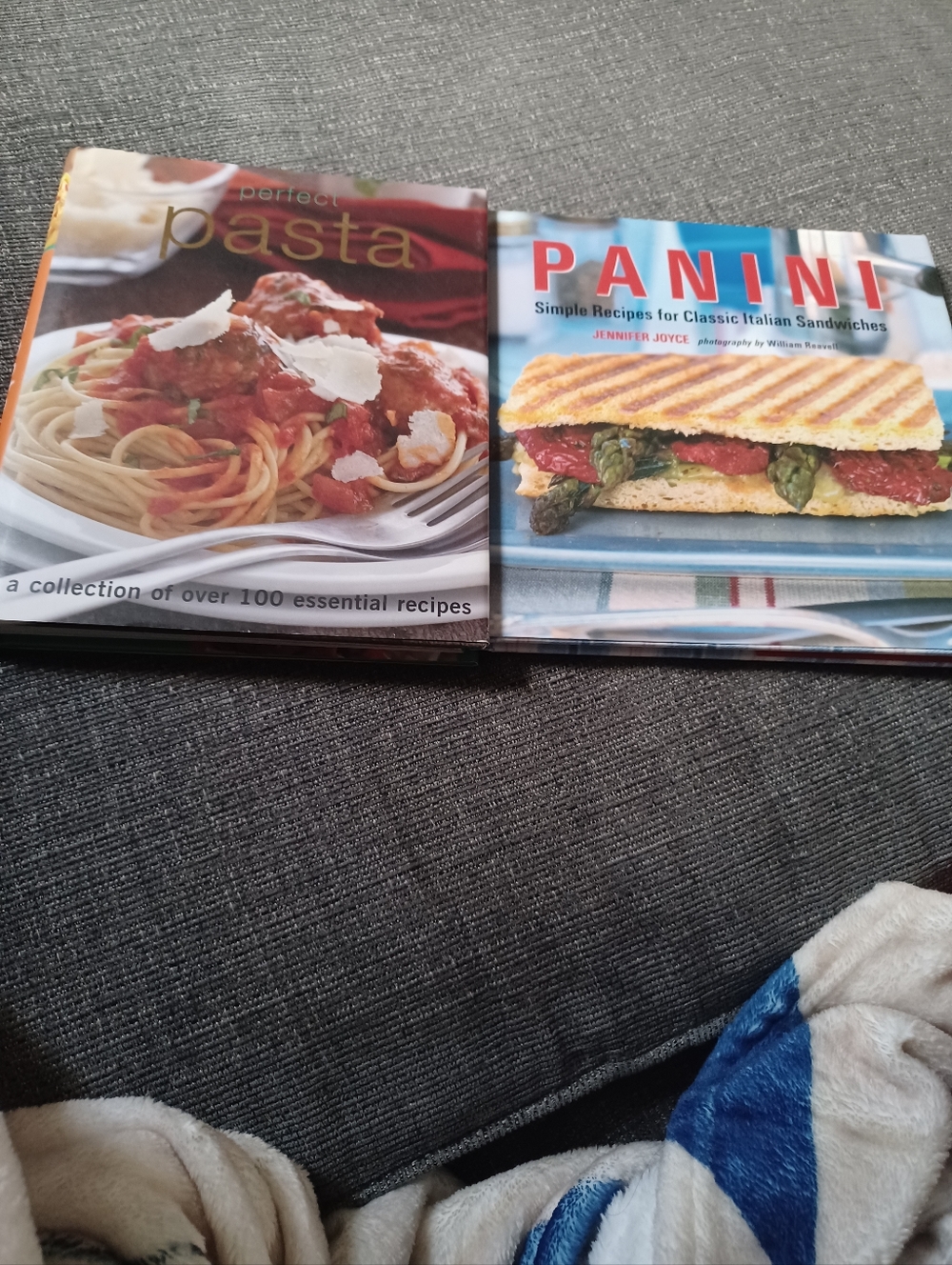 Panini & Pasta Cookbook Set - Blue and Red Cover